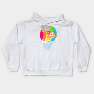 Cute Aloha Rainbow Shave Ice Kids Hoodie